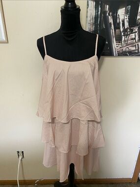 Alredine Baileys Blossoms: Layered Spaghetti-Strap Midi Dress Alredine Sz Med